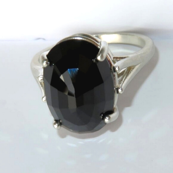 Natural Large Midnight Purple Spinel In Sterling Silver Ring, 9.94ct Size 8 - Picture 6 of 17